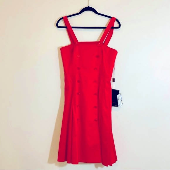 Escada Red Dress Size 38 NWT 1750 - Picture 1 of 5